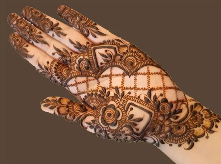 Front Hand Stylish Full Hand Henna Design