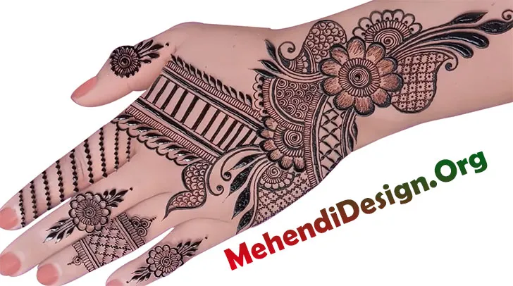 Girlish and Modern Full Hand Mehndi Design