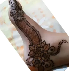 Leg Mehndi Design by Kashees Signature