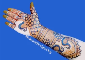 Royal front hand mehndi design right hand
