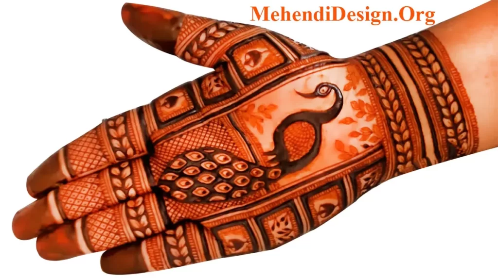 Unique royal front hand mehndi design