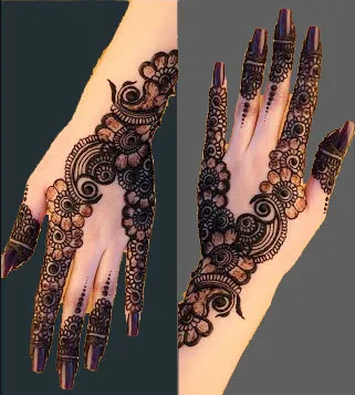 Arabic Back Hand Mehndi Designs