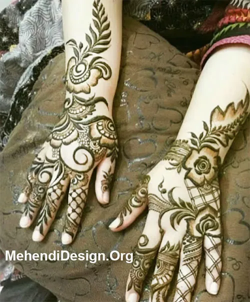 Mehndi design back hand khafif - mehndidesign