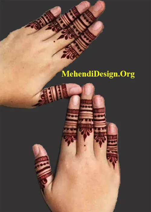 Latest Simple Mehndi Designs for Fingers