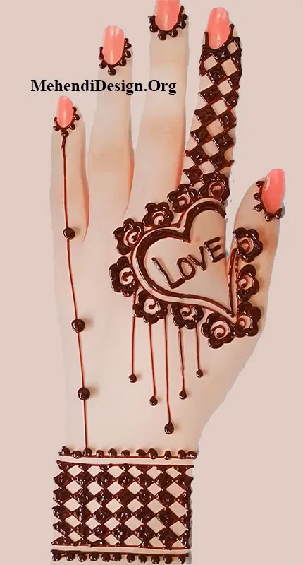 Intricate Henna Designs For Special Occasions : Love Heart & Star Henna