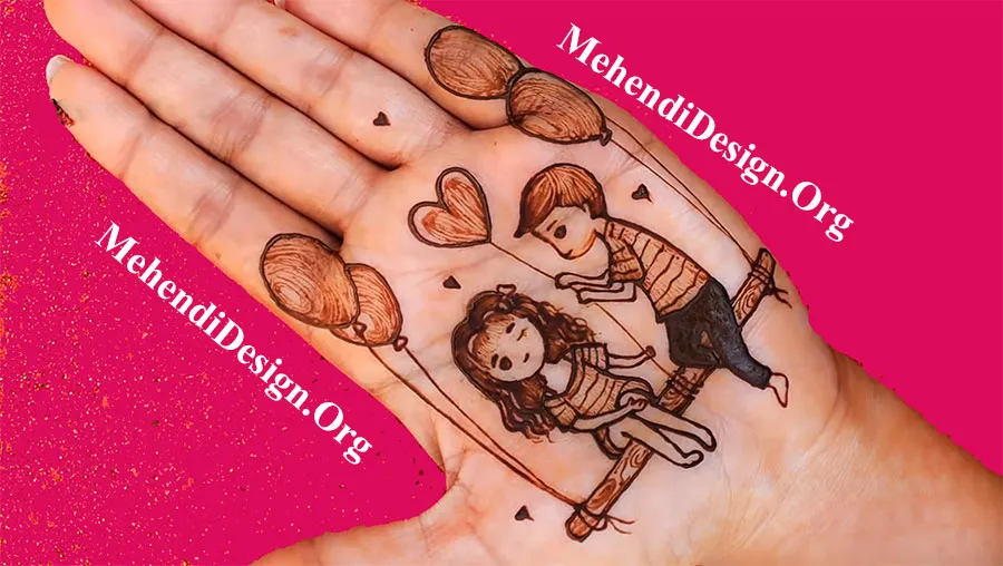 Valentines day mehndi designs photo and picture