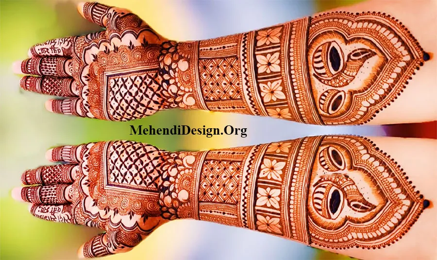 girls royal groom mehndi design for dolhan