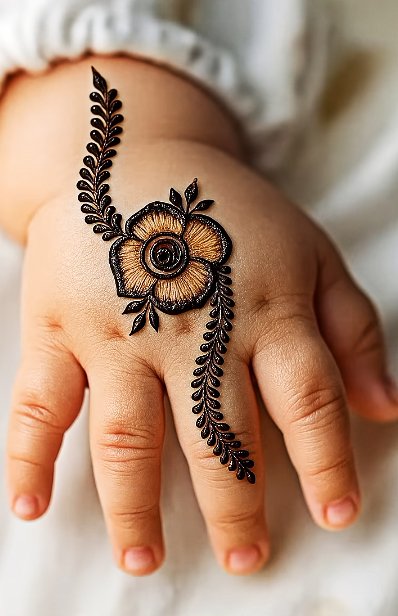 Image of Autumn Motif Mehndi for Toddlers Autumn Motif Mehndi for Toddlers