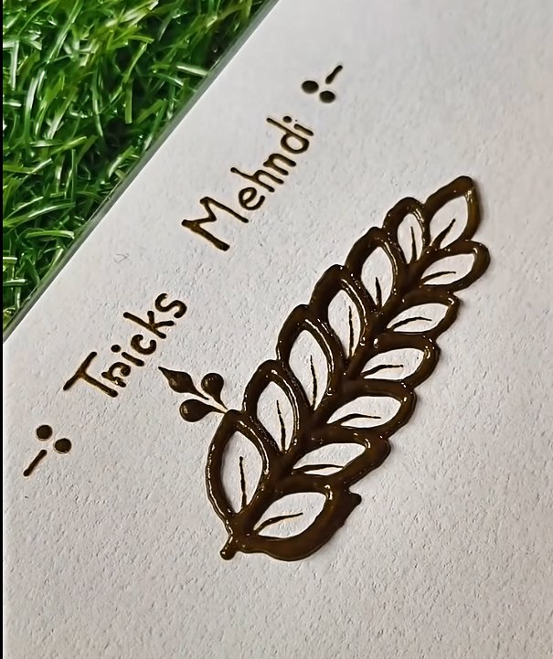 Image of Easy Leafy vines mehndi design Easy Leafy vines mehndi design