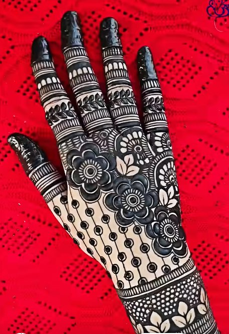 Image of Flower Motif Mehndi designs for autumn season Flower Motif Mehndi designs for autumn season
