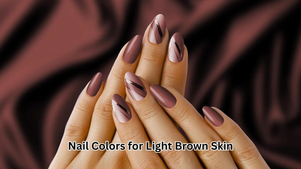 Image of Women hands with light brown skin wearing a glossy caramel polish one of the best everyday nail colors for light brown skin Women hands with light brown skin wearing a glossy caramel polish, one of the best everyday nail colors for light brown skin