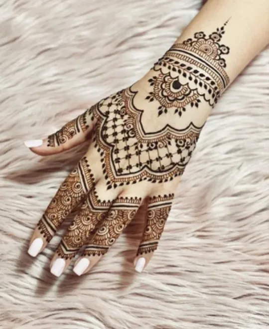 wedding Back Hand Mehndi Designs