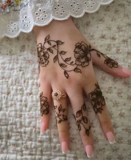 simple Back Hand Mehndi Designs 